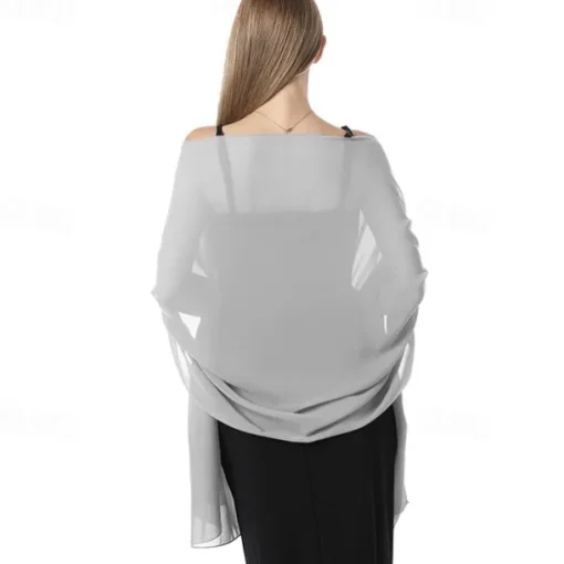 Chiffon Shawls and Wraps for Evening Dresses Women Elegant Soft Scarf Bridal Scarve Wedding Stole