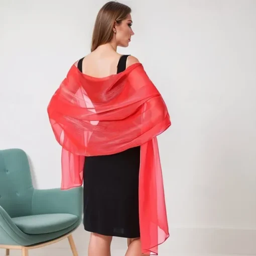 Chiffon Shawls and Wraps for Evening Dresses Women Elegant Soft Scarf Bridal Scarve Wedding Stole