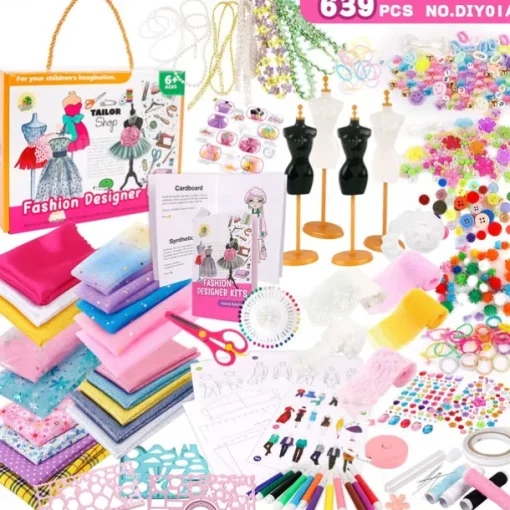Children's Clothing Design Sewing Set for 6-12 Year Old Girls Enlightenment DIY Handmade Creative Production of Children's Clothing Toys