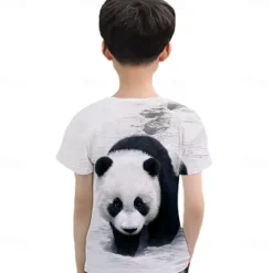 Children's Day Boys 3D Animal Color Block Cat T shirt Tee Short Sleeve 3D Print Summer Active Cute Basic Polyester Spandex Kids Toddler