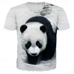 Children's Day Boys 3D Animal Color Block Cat T shirt Tee Short Sleeve 3D Print Summer Active Cute Basic Polyester Spandex Kids Toddler