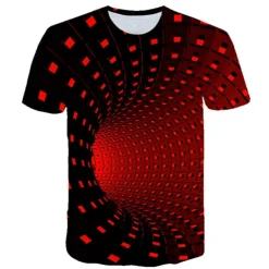 Children's Day Boys 3D Graphic Optical Illusion T shirt Tee Short Sleeve 3D Print Summer Sports Streetwear Punk & Gothic Polyester Kids 3-12 Years Daily