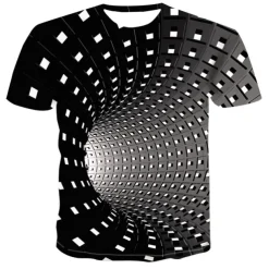 Children's Day Boys 3D Graphic Optical Illusion T shirt Tee Short Sleeve 3D Print Summer Sports Streetwear Punk & Gothic Polyester Kids 3-12 Years Daily