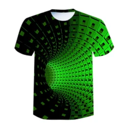 Children's Day Boys 3D Graphic Optical Illusion T shirt Tee Short Sleeve 3D Print Summer Sports Streetwear Punk & Gothic Polyester Kids 3-12 Years Daily