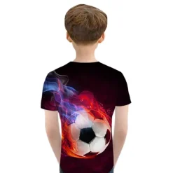 Children's Day Boys 3D Graphic Football 3D T shirt Tee Short Sleeve 3D Print Summer Active Sports Casual Daily Polyester Kids 2-13 Years