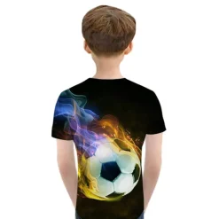 Children's Day Boys 3D Graphic Football 3D T shirt Tee Short Sleeve 3D Print Summer Active Sports Casual Daily Polyester Kids 2-13 Years