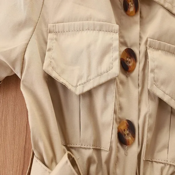 Children's Day Girls' 3D Solid Colored Overall & Jumpsuit Summer Basic Cotton Toddler School