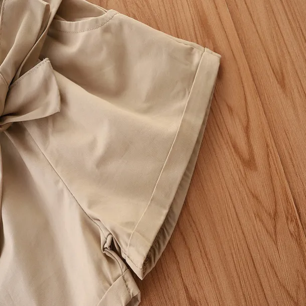 Children's Day Girls' 3D Solid Colored Overall & Jumpsuit Summer Basic Cotton Toddler School