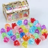 Children'S Diamond Gem Toy Imitation Crystal Girl Plastic Acrylic Seven-Color Princess Castle Treasure Chest Treasure Chest