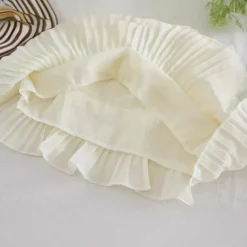 Children's Sets Tops Sleeveless Pullover Tiered Wide Leg Pants Loose Straight Cotton New Korean Sweet Fashion Designable Girls