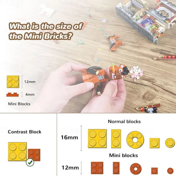 Chinese Street View Ancient Post Station Mini Building Blocks Building Toys Model Set for Girls Boys 6-12 Years Old 997 PCS Simulation Architecture Construction Toy Gift Idea for Adults