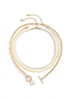 Choker Necklace Chrome Women's Punk Fashion Layered irregular Necklace For Wedding Valentine's Day Street