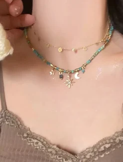 Choker Necklace Chrome Women's Elegant Vintage Layered irregular Necklace For Wedding Party Street