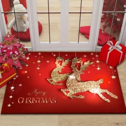 Christmas Decor Christmas Doormats Floor Mats, Anti-Slip Christmas Welcome Floor Mats Christmas Tree Front Doormat For Indoor Outdoor Home Garden