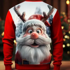 Christmas Men's 3D Print 3D 3D Cartoon Sweatshirts Sweatshirt Sweatshirt Long Sleeve Sweatshirt Crew Neck 3D Funny 3D Print Christmas Vacation Party Crewneck 3D Print 3D Winter Spring & Fall
