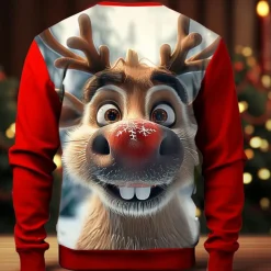 Christmas Men's 3D Print 3D 3D Cartoon Sweatshirts Sweatshirt Sweatshirt Long Sleeve Sweatshirt Crew Neck 3D Funny 3D Print Christmas Vacation Party Crewneck 3D Print 3D Winter Spring & Fall