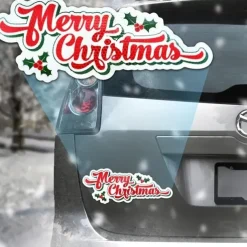 Christmas Reflective Car Magnets Refrigerator Magnets Christmas Magnetic Car Stickers