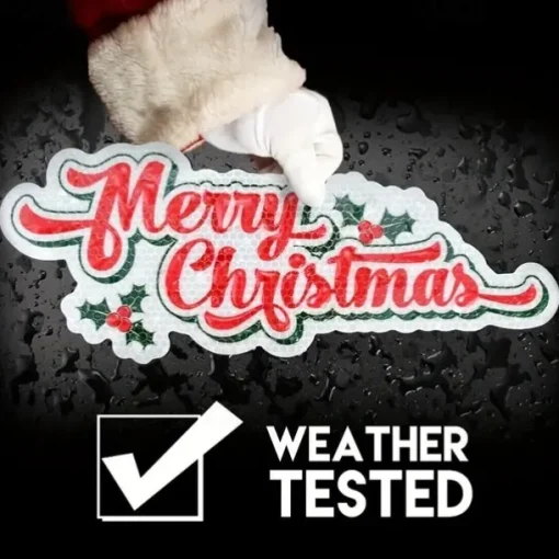 Christmas Reflective Car Magnets Refrigerator Magnets Christmas Magnetic Car Stickers