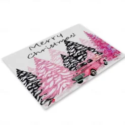 Christmas Table Runner Festive Holiday Table Decor Adds Seasonal Charm to Your Dining or Coffee Table Perfect for Christmas Gatherings and Winter Celebrations