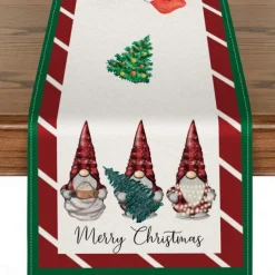 Christmas Table Runner Festive Holiday Table Decor Adds Seasonal Charm to Your Dining or Coffee Table Perfect for Christmas Gatherings and Winter Celebrations