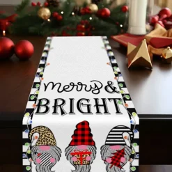 Christmas Table Runner Festive Holiday Table Decor Adds Seasonal Charm to Your Dining or Coffee Table Perfect for Christmas Gatherings and Winter Celebrations