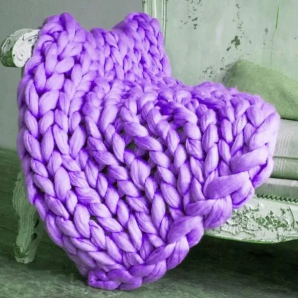 Chunky Knit Throw Blanket Super Thick Wool Handwoven Blanket Sofa Blanket Cover Blanket Knitting Thick Thread Blanket