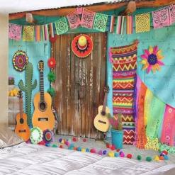 Cinco de Mayo Mexican Hanging Tapestry Wall Art Large Tapestry Mural Decor Photograph Backdrop Blanket Curtain Home Bedroom Living Room Decoration