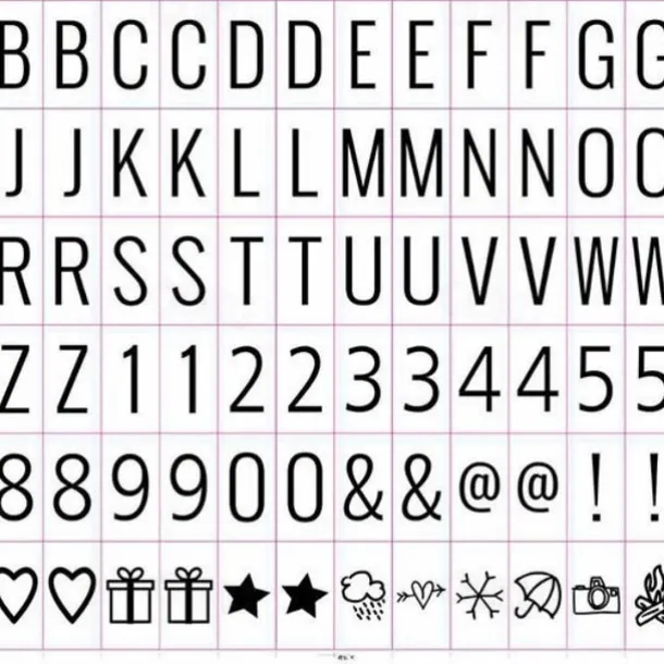 Cinema Light Box with 119 Letters Symbols A4 Size Cinematic Light Up Sign Personalized DIY LED Letter Lamp for Chirstmas Photo Shoots Birthday Party Home Decor