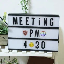 Cinema Light Box with 119 Letters Symbols A4 Size Cinematic Light Up Sign Personalized DIY LED Letter Lamp for Chirstmas Photo Shoots Birthday Party Home Decor