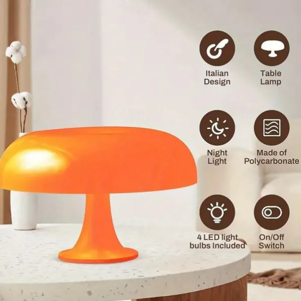 Classic Mushroom Table Lamp Modern Bauhaus Design Table Lamp Hotel Bedroom Atmosphere Lamp