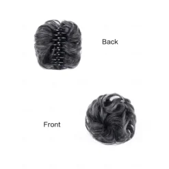Claw Clip Hair Piece Synthetic Hair Buns Wavy Curly Chignon Hair Bun Extensions Tousled Updo Hair Buns Claw Ponytail Hairpieces Hair Scrunchie with Clip for Women