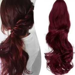 Claw Clip Ponytail Extension 18 Clip in Wavy Ponytail Hair Extensions Long Pony Tails for Women Extensions Ash Blonde Mix Light Bleach Blonde Wave Hairpiece