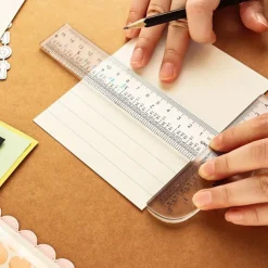 Clear Acrylic T-Square Ruler Crafting and Precision Drawing 6 inch Clear Measuerments Ruler Handtool