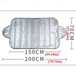 Cling Magnetic Winter Car Snow Cover Foldable Car Windshield Cover Sunshade Cover Easy to Enstall