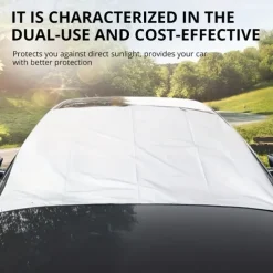 Cling Magnetic Winter Car Snow Cover Foldable Car Windshield Cover Sunshade Cover Easy to Enstall