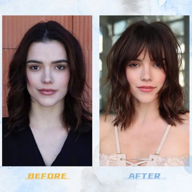 Clip in Bangs for Women 100% Hair Extensions French Bangs Fring with Temples Hairpieces Clip on French Bangs Flat Bangs Clip Curved Bangs for Daily Wear