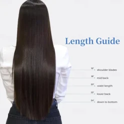 Clip in Hair Extensions 6Pcs 16 Clips Curly Wavy Straight Thick Clip on Synthetic Hair Extension Hairpieces (24 Inch Deep Brown with Dirty Blonde - Straight)