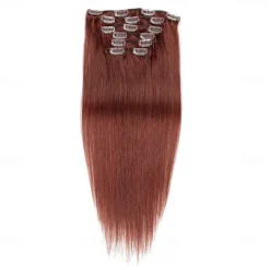 Clip In Hair Extensions Remy Human Hair Clip On Hair Extensions 7 Pcs 100 g Pack Straight Blonde 14-24 inch Hair Extensions