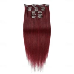 Clip In Hair Extensions Remy Human Hair Clip On Hair Extensions 7 Pcs 100 g Pack Straight Blonde 14-24 inch Hair Extensions