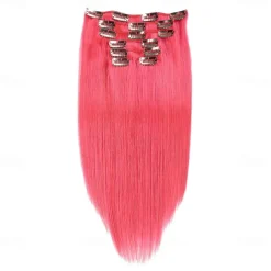 Clip In Hair Extensions Remy Human Hair Clip On Hair Extensions 7 Pcs 100 g Pack Straight Blonde 14-24 inch Hair Extensions