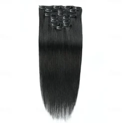 Clip In Hair Extensions Remy Human Hair Clip On Hair Extensions 7 Pcs 100 g Pack Straight Blonde 14-24 inch Hair Extensions