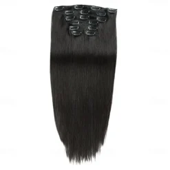 Clip In Hair Extensions Remy Human Hair Clip On Hair Extensions 7 Pcs 100 g Pack Straight Blonde 14-24 inch Hair Extensions