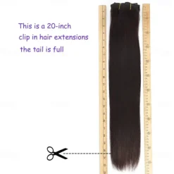 Clip in Hair Extensions Real Human Hair 9pcs 130g Jet Black Hair Extensions Straight Natural Soft Thick Remy Extensions Straight Clip in Hair Extensions Human Hair 22inch Jet Black Color