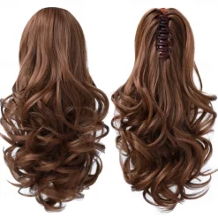 Clip in PonytailClip Claw Blonde Ponytails Extension Wavy 14 4.3 OZ Black Hair Extensions Synthetic SYXLCYGG Fake Hair pieces white Women Girl 12 16 20 Curly 22 Straight Fluffy&not Tangled