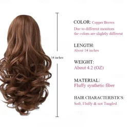 Clip in PonytailClip Claw Blonde Ponytails Extension Wavy 14 4.3 OZ Black Hair Extensions Synthetic SYXLCYGG Fake Hair pieces white Women Girl 12 16 20 Curly 22 Straight Fluffy¬ Tangled