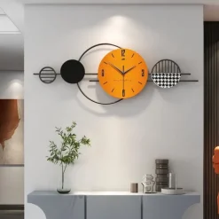 Clocks Light Luxury Modern Minimalist Clocks Home Restaurant Wall Decorations Mural Creative Living Room Wall Clocks 80*29CM 100*40CM