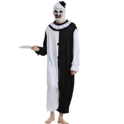 Clown Killer Clown Halloween Mask Jumpsuit Full Head Terrifier Scary Costume Kid's Adults' Men's Boys' Halloween Carnival Easy Halloween Costumes Dress Up