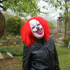 Clown Killer Clown Halloween Mask Full Head Carnival Mask Scary Costume Adults' Unisex Halloween Carnival Performance Party Easy Halloween Costumes Dress Up