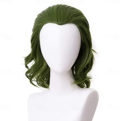 Clown Wig Green Wigs For Cosplay Wig Mens Boys Short Wavy Hair Wig For Party Halloween Wigs St.Patrick's Day Wigs