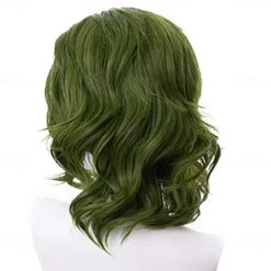 Clown Wig Green Wigs For Cosplay Wig Mens Boys Short Wavy Hair Wig For Party Halloween Wigs St.Patrick's Day Wigs